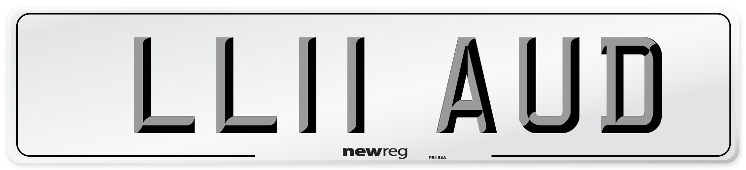 LL11 AUD Number Plate from New Reg